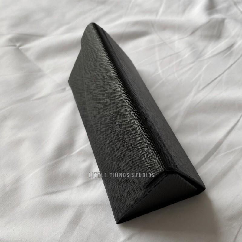 現貨 實拍 折疊三角眼鏡盒 眼鏡盒 荔枝皮 收納盒 旅遊必備  SGC008-細節圖2