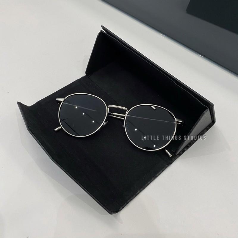 現貨 實拍 折疊三角眼鏡盒 眼鏡盒 荔枝皮 收納盒 旅遊必備  SGC008-細節圖5