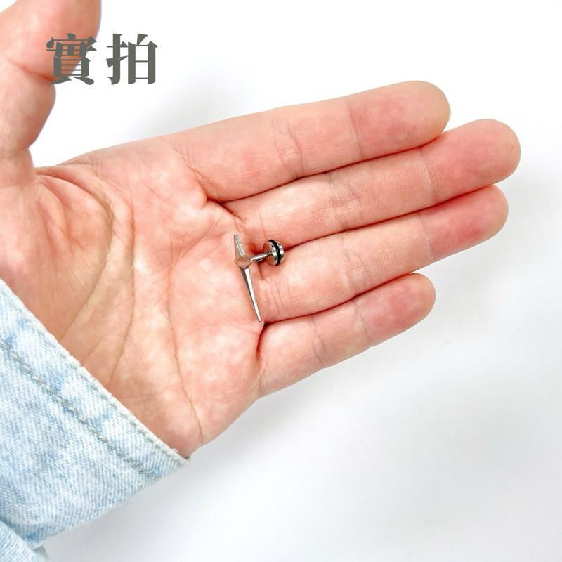 現貨 內有實拍 十字芒星耳釘 鈦鋼 耳環 十字架 通體鋼 抗生鏽-細節圖8