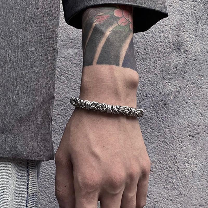 現貨 實拍 磐龍鈦鋼手鍊 龍蟠 蟠龍 盤龍 粗鏈-細節圖4