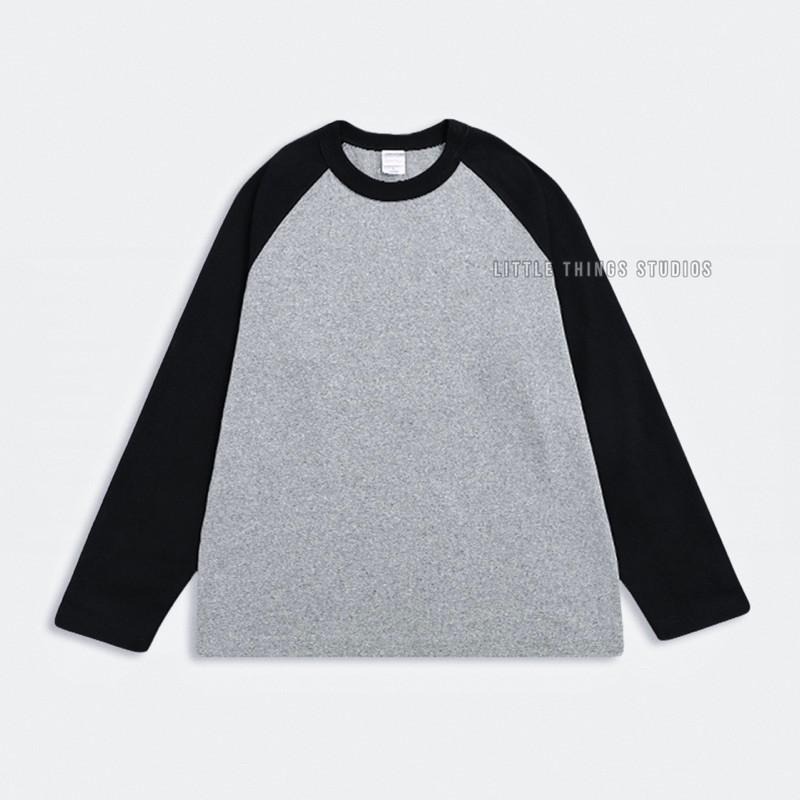 現貨 內有實拍 拼接袖棒球tee 重磅 純棉 潮流 320G ST074-細節圖6