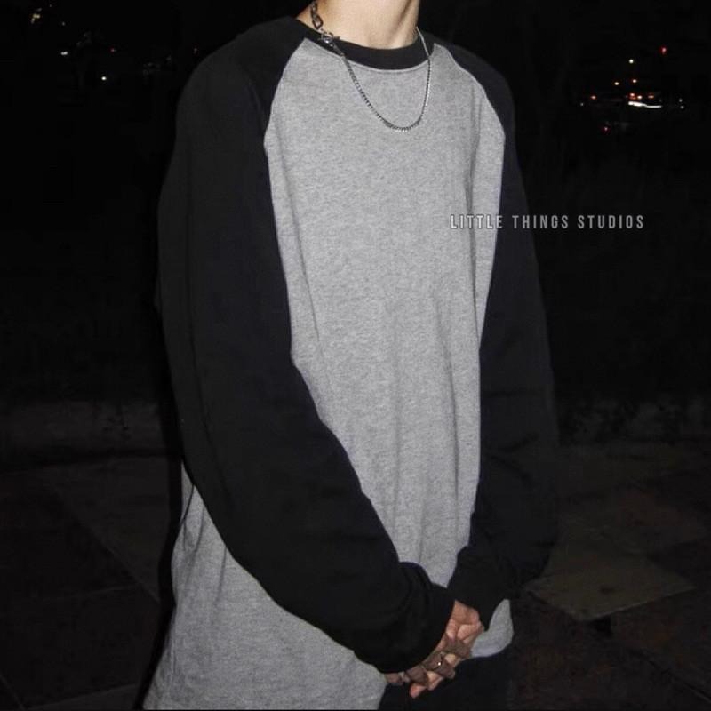 現貨 內有實拍 拼接袖棒球tee 重磅 純棉 潮流 320G ST074-細節圖7