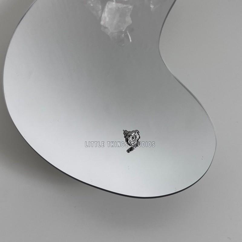 現貨 實拍 山茶花 鈦鋼耳環 潮流 耳釘 銀 小花-細節圖7