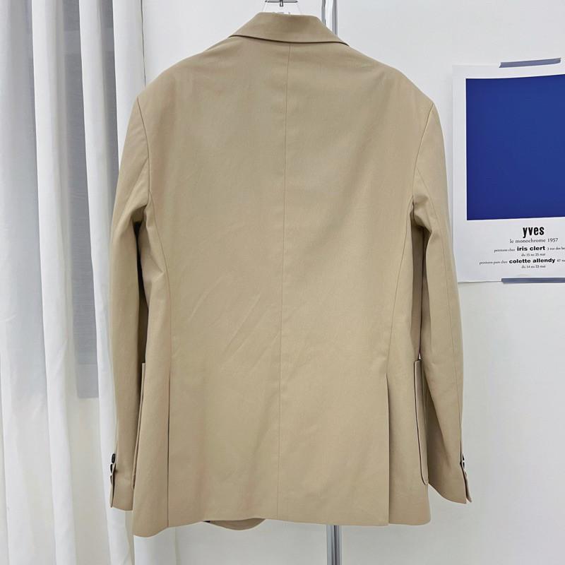 現貨 實拍 韓國製  完美身形 西裝 男生西裝 外套 卡其 長褲 剪裁 微腰身 正式 套裝-細節圖4