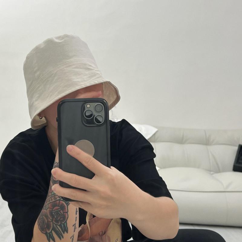 現貨 實拍 韓國製 2色 棉麻漁夫帽 極輕量 遮臉帽 遮陽 韓國帽子 韓國帽-細節圖2