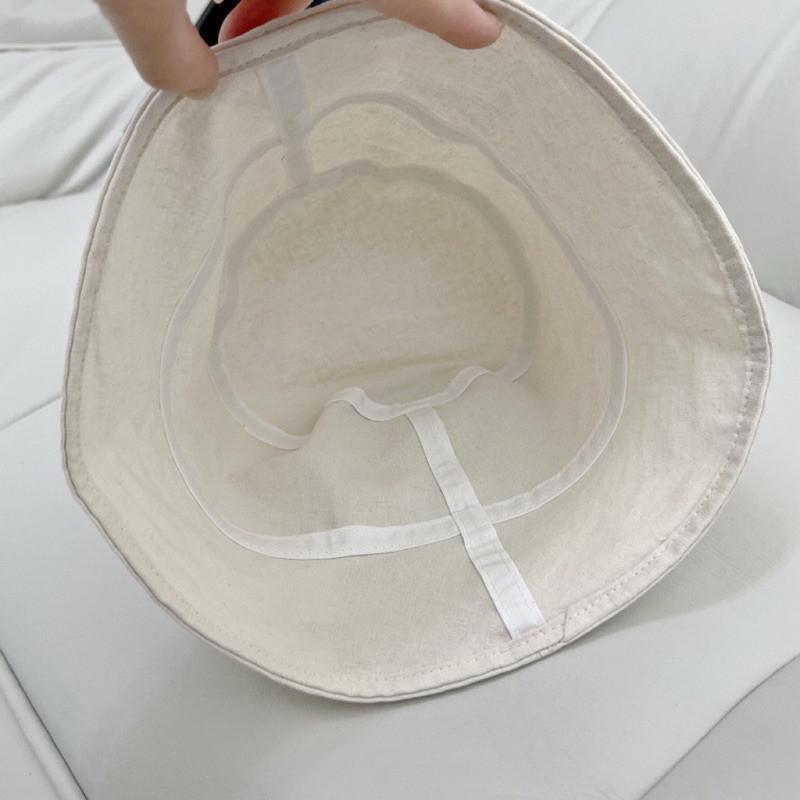 現貨 實拍 韓國製 2色 棉麻漁夫帽 極輕量 遮臉帽 遮陽 韓國帽子 韓國帽-細節圖5