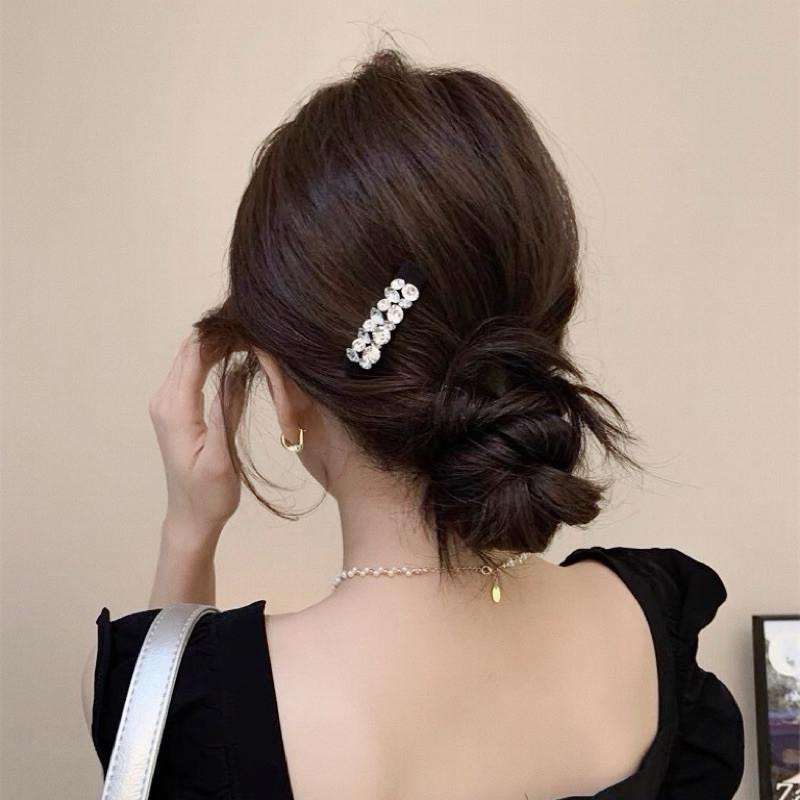 現貨 有實拍 滿鑽小髮夾 碎鑽 髮夾 水鑽 小夾子 髮飾 亮鑽-細節圖4