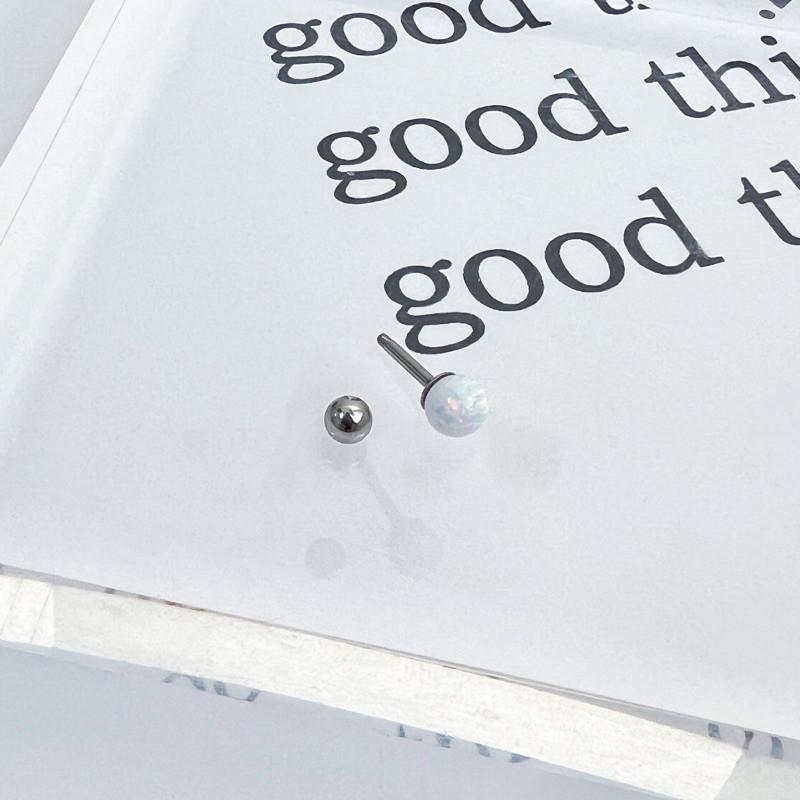 現貨 實拍 韓國空運 繽紛星球 鈦鋼 鎖珠 耳釘 耳環 彩色 睡覺免摘 316-細節圖2