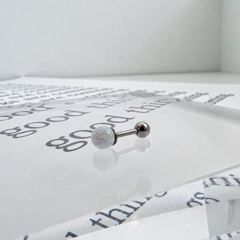 現貨 實拍 韓國空運 繽紛星球 鈦鋼 鎖珠 耳釘 耳環 彩色 睡覺免摘 316-細節圖3