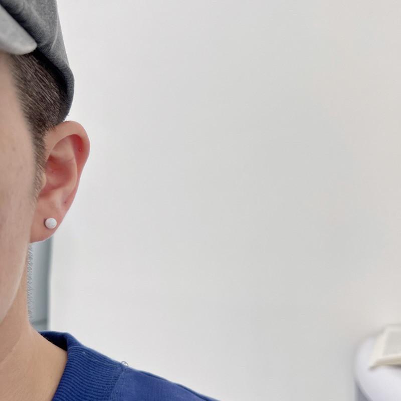 現貨 實拍 韓國空運 繽紛星球 鈦鋼 鎖珠 耳釘 耳環 彩色 睡覺免摘 316-細節圖4