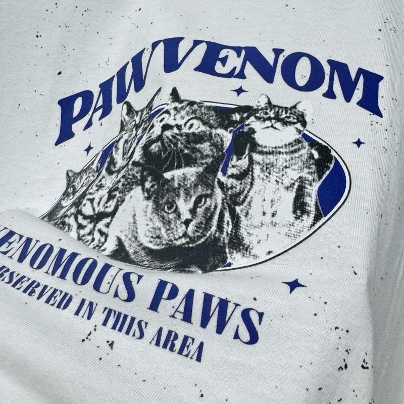 現貨 實拍 韓國製 貓咪俱樂部 純棉 短tee 短袖 上衣 男 喵星人 貓咪 短t ST024-細節圖3