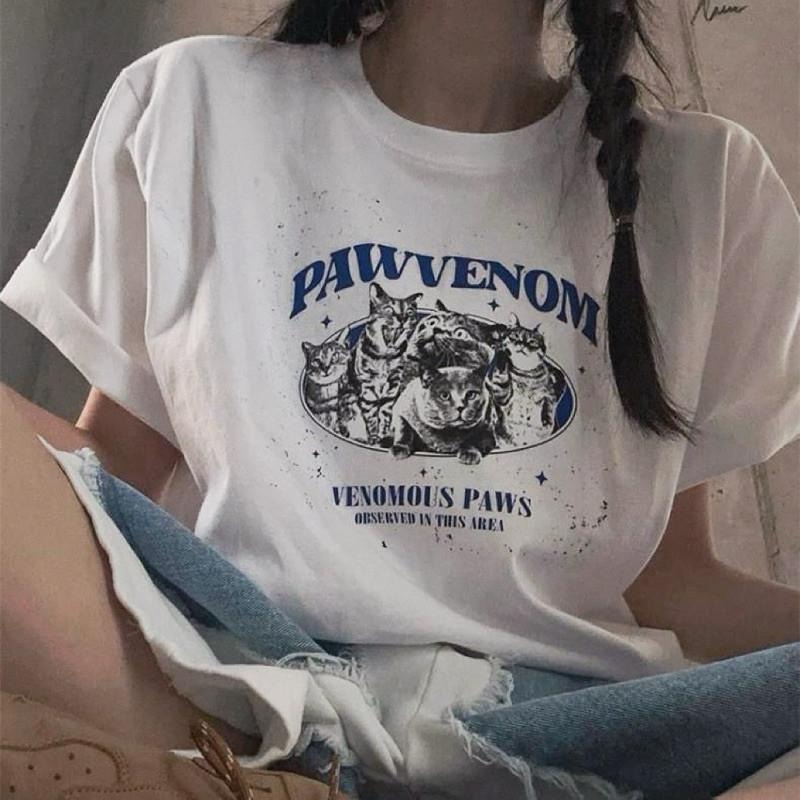 現貨 實拍 韓國製 貓咪俱樂部 純棉 短tee 短袖 上衣 男 喵星人 貓咪 短t ST024-細節圖4