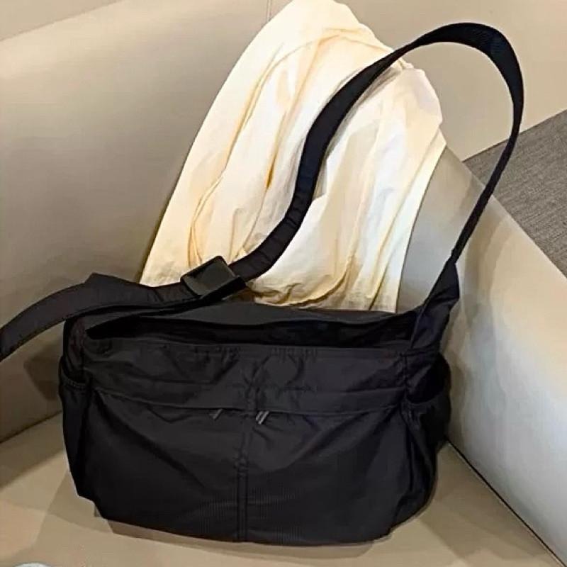 現貨 雙口拉鍊 斜背包 尼龍 側背包 防潑水 輕量 男 女 情侶 道士包 SB016-細節圖4