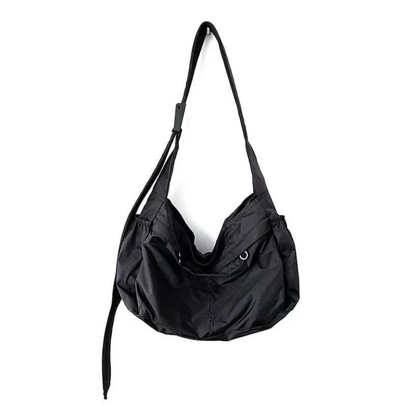 現貨 雙口拉鍊 斜背包 尼龍 側背包 防潑水 輕量 男 女 情侶 道士包 SB016-細節圖5