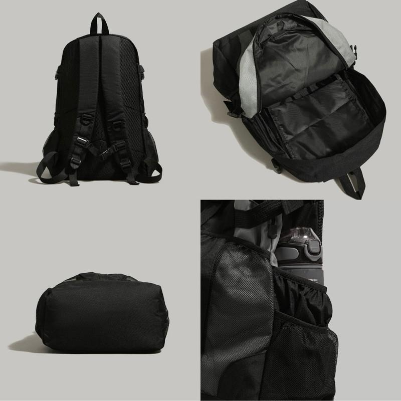 現貨 校園idol 撞色 網袋 後背包 學生 尼龍 背包 男 雙肩包 SB041-細節圖6