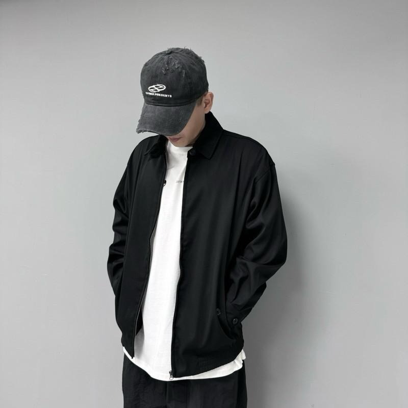 現貨 實拍 黑色 哈靈頓 美式 夾克 外套 男 秋冬 飛行外套 SJ004_1-細節圖3