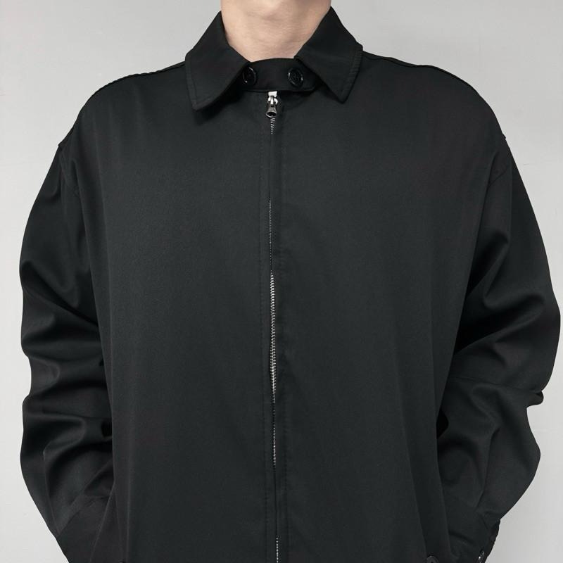 現貨 實拍 黑色 哈靈頓 美式 夾克 外套 男 秋冬 飛行外套 SJ004_1-細節圖5