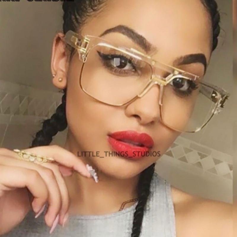 現貨 2色 鏤空平光眼鏡 潮流 OG 造型 眼鏡 男 饒舌 嘻哈-細節圖2