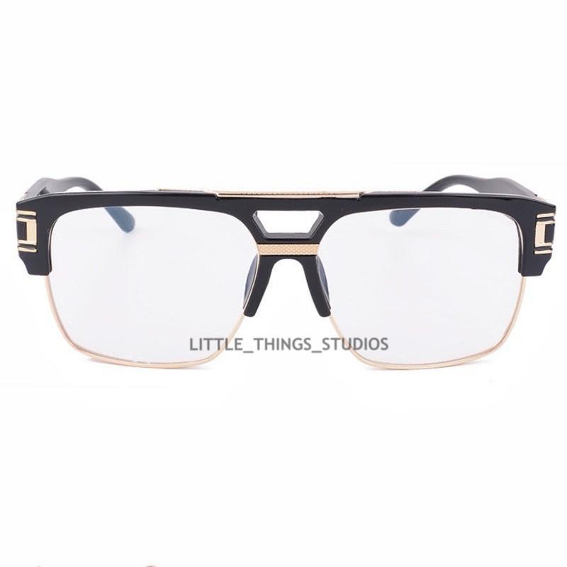 現貨 2色 鏤空平光眼鏡 潮流 OG 造型 眼鏡 男 饒舌 嘻哈-細節圖4