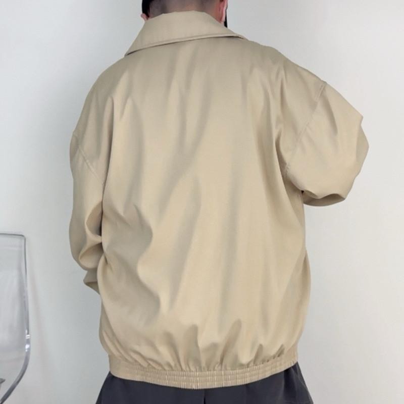 現貨 實拍 卡其 哈靈頓 美式 夾克 外套 男 秋冬 飛行外套  SJ004_2-細節圖3