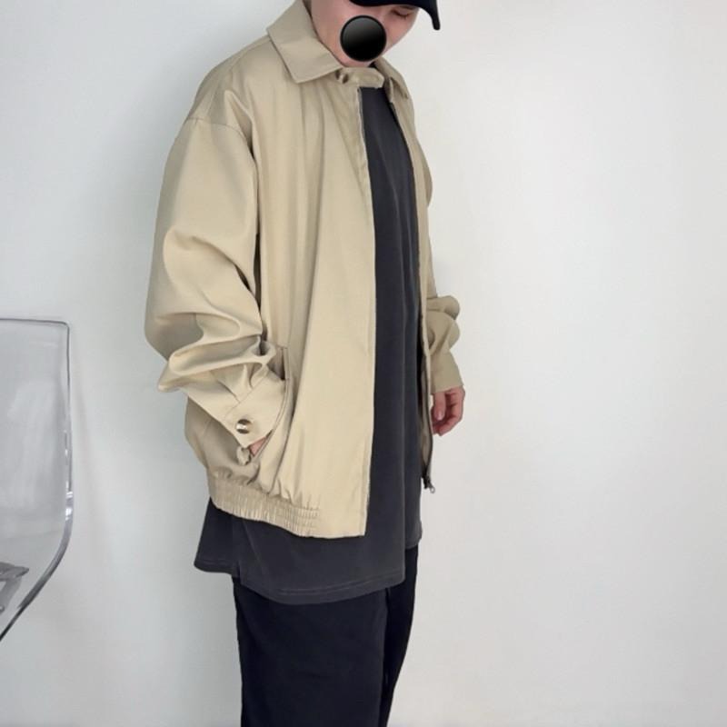 現貨 實拍 卡其 哈靈頓 美式 夾克 外套 男 秋冬 飛行外套  SJ004_2-細節圖4