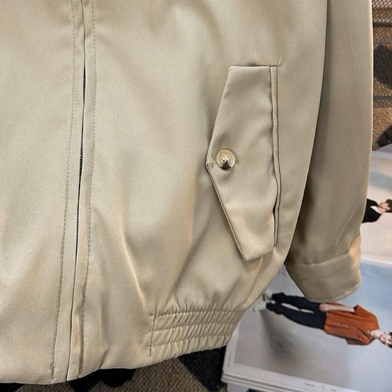 現貨 實拍 卡其 哈靈頓 美式 夾克 外套 男 秋冬 飛行外套  SJ004_2-細節圖8