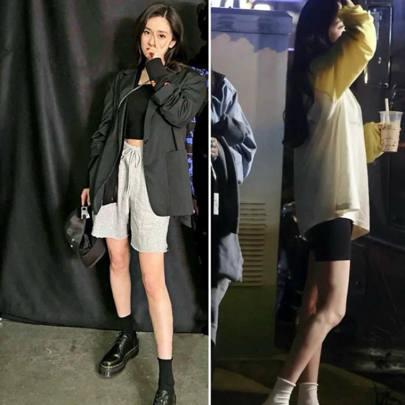 現貨 2色 小捲邊 素面 中筒襪 楊冪同款 短襪 細羅紋 素色 襪子 小腿襪-細節圖5