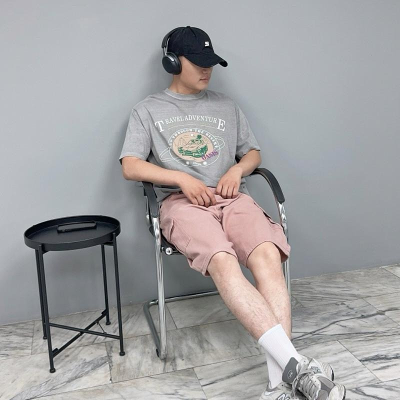 現貨 實拍 韓國製 水洗灰 冒險旅程 純棉 短tee 短袖 上衣 水洗 汽車 男 韓國t ST034_1-細節圖4