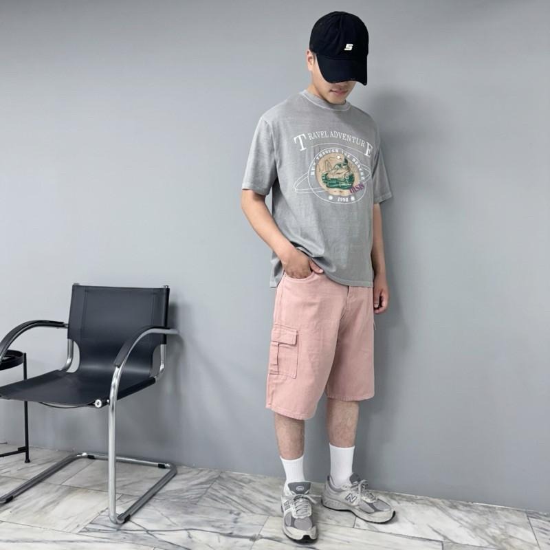 現貨 實拍 韓國製 水洗灰 冒險旅程 純棉 短tee 短袖 上衣 水洗 汽車 男 韓國t ST034_1-細節圖7