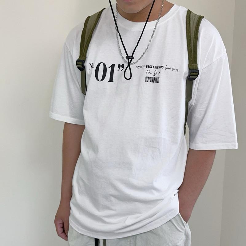 現貨 實拍 韓國製 白色 01 Heaven 短袖 上衣 短t 潮t 男上衣 黑白 大圖 ST020_1-細節圖2