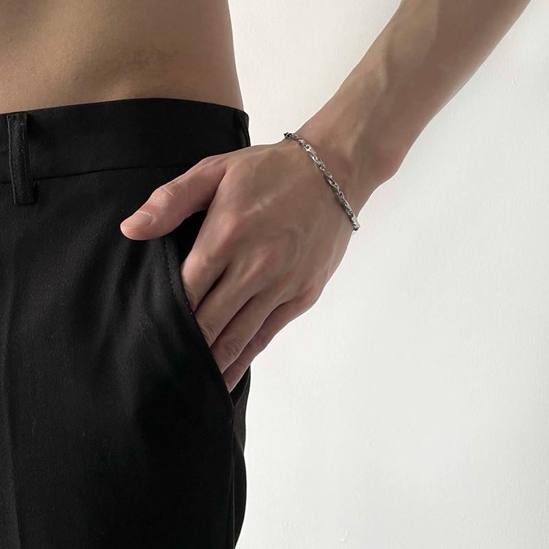 現貨 莫比烏斯 串接手鍊 無限 鈦鋼手鍊 扭轉 鋼飾 男-細節圖5