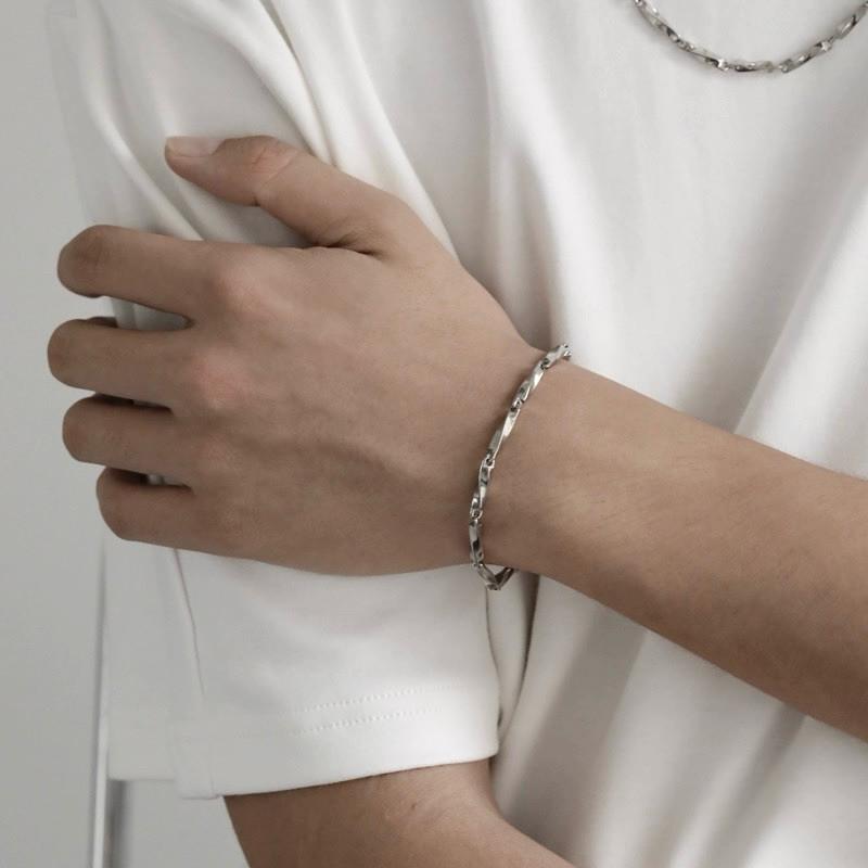 現貨 莫比烏斯 串接手鍊 無限 鈦鋼手鍊 扭轉 鋼飾 男-細節圖7