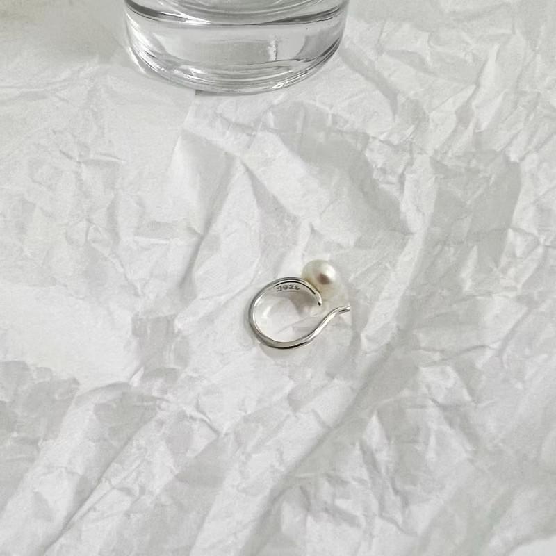 現貨 實拍 S925 純銀 韓國空運 天然珍珠耳骨夾 耳夾 耳飾 耳環 男 女-細節圖3