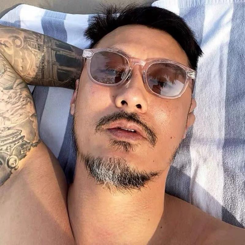 現貨 實拍 3色 六叔同款 余文樂 眼鏡 男 六叔 墨綠TR90 高彈力樹脂-細節圖2