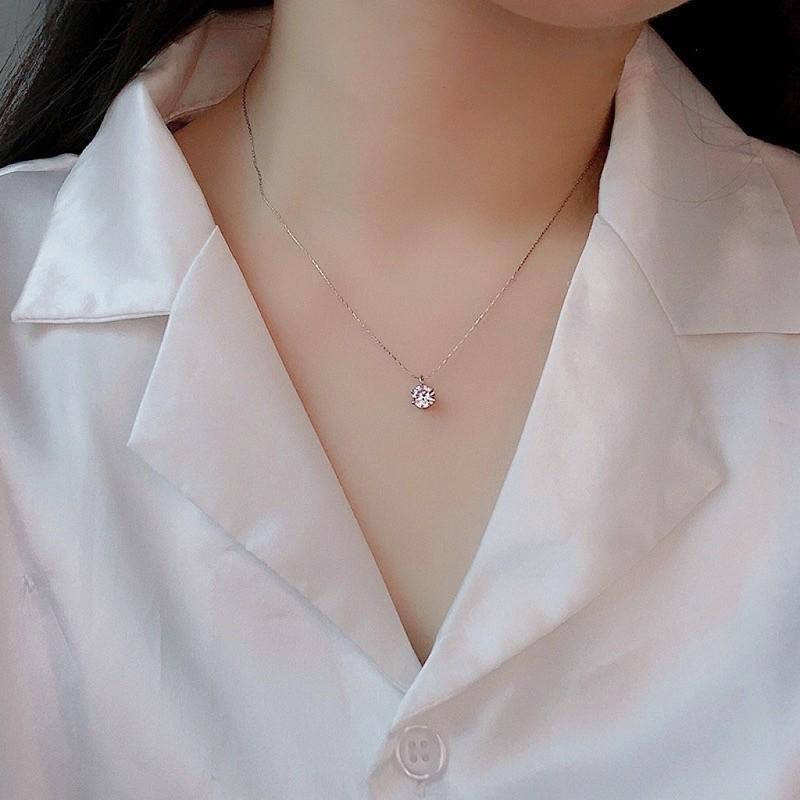 最後 現貨 出清價 金色 小爪鑽 項鍊 鈦鋼 小鑽 亮鑽 鎖骨鏈 短項鍊-細節圖6