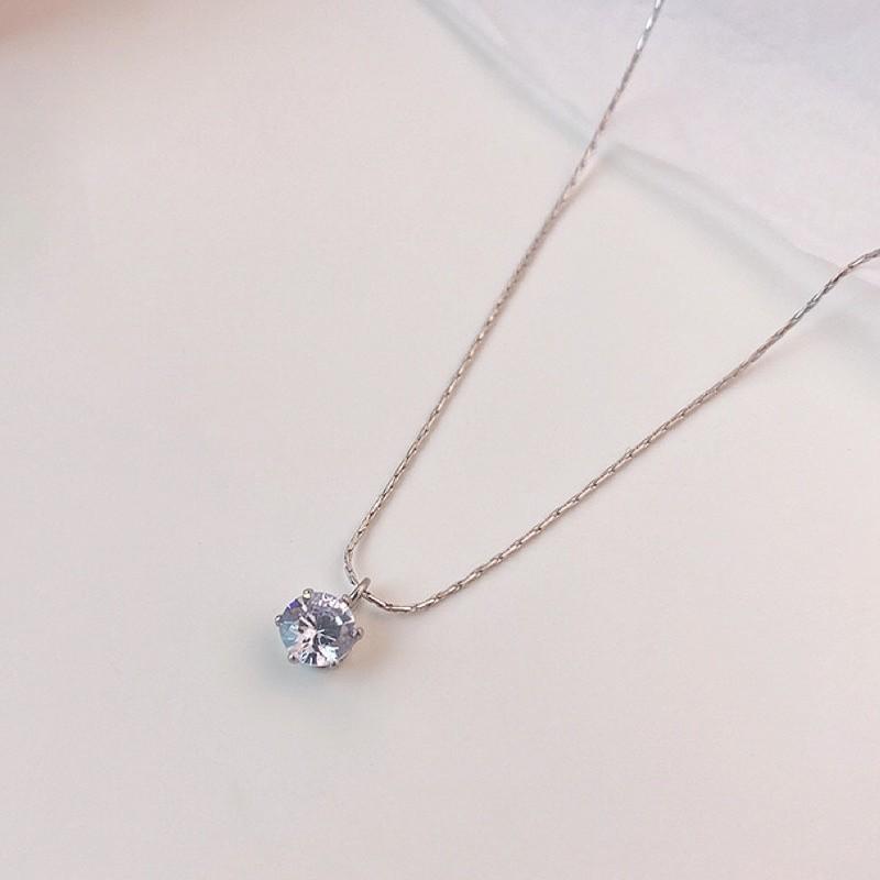 最後 現貨 出清價 金色 小爪鑽 項鍊 鈦鋼 小鑽 亮鑽 鎖骨鏈 短項鍊-細節圖8