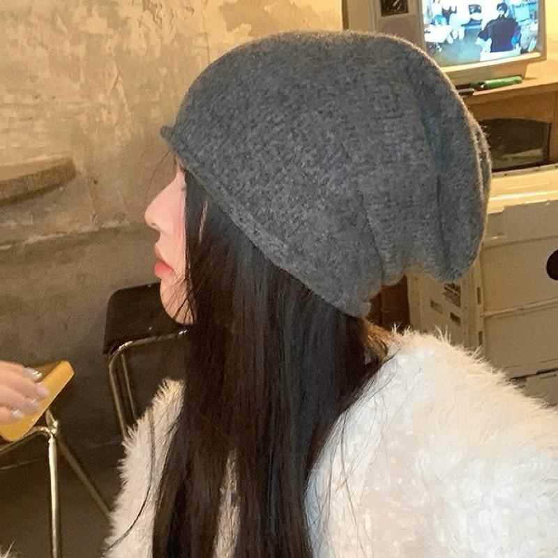 現貨 3色 冬日靈感 羊毛 針織帽 毛帽 堆堆帽 毛線帽 包頭帽-細節圖3