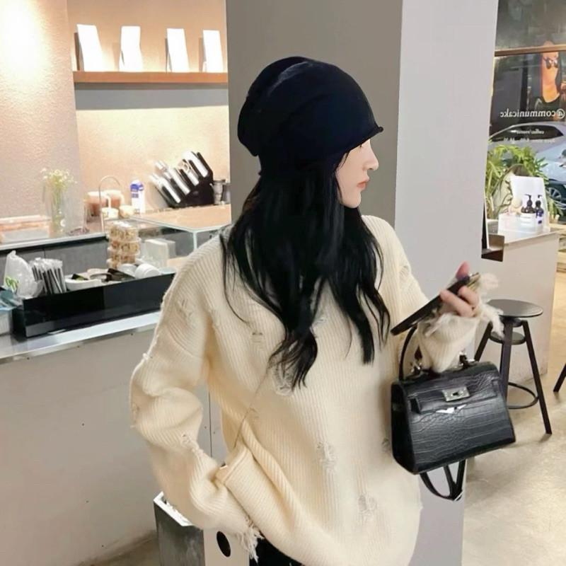 現貨 3色 冬日靈感 羊毛 針織帽 毛帽 堆堆帽 毛線帽 包頭帽-細節圖5