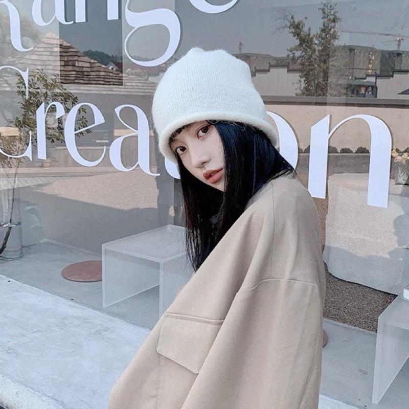 現貨 3色 冬日靈感 羊毛 針織帽 毛帽 堆堆帽 毛線帽 包頭帽-細節圖7