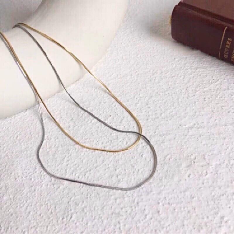 現貨 極簡蛇骨細頸鍊 可碰水 無吊墜 歐美項鍊-細節圖2