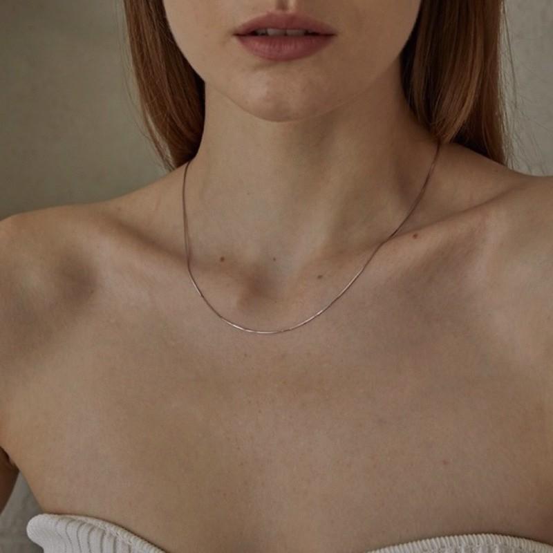 現貨 極簡蛇骨細頸鍊 可碰水 無吊墜 歐美項鍊-細節圖7