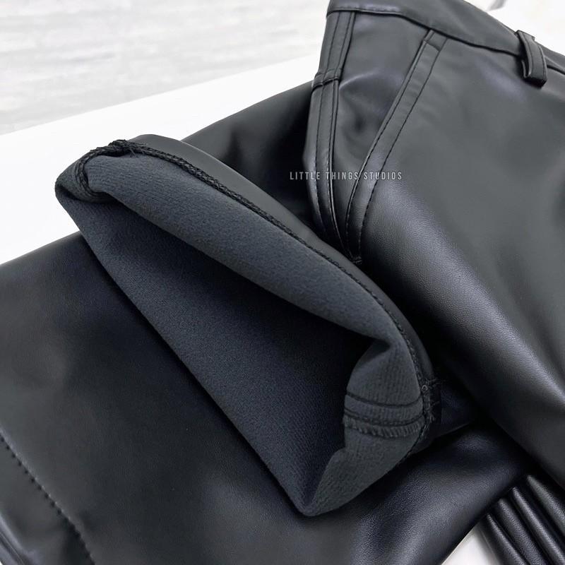 現貨 單品實拍 型男直筒皮褲 長褲 皮革 男生-細節圖4