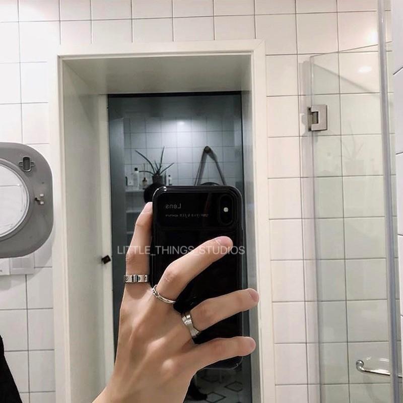 最後現貨出清價 雙環戒指 鈦鋼 對戒 情侶 多環戒 素面 焦慮戒指-細節圖7