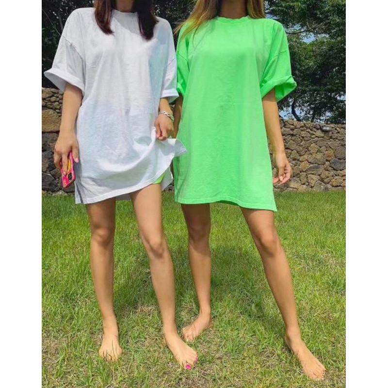 現貨 實拍 4色 韓國製 水洗暈染 男生 寬鬆 長版 tee-細節圖4