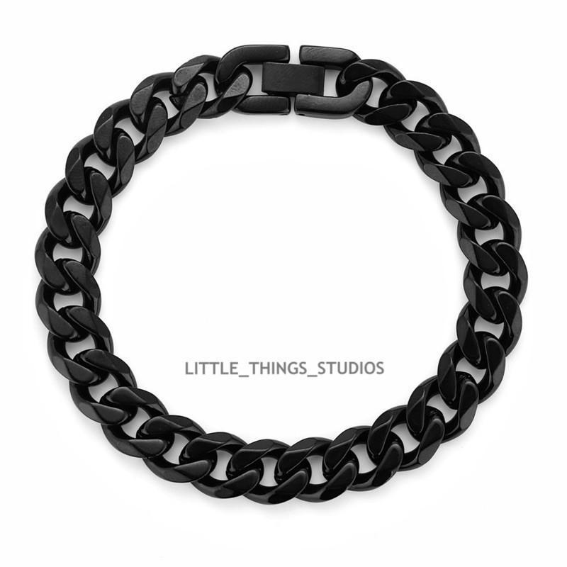 現貨 黑色元素 黑色 麻花 手鏈 手鍊 鈦鋼 男生 簡約-細節圖3