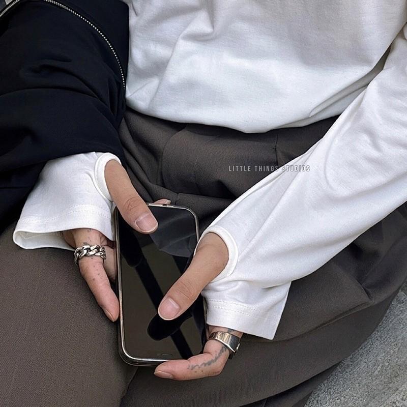 最後現貨出清價 內文實拍 黑白design Korea 堆堆領高領上衣 長袖 內搭 男-細節圖3