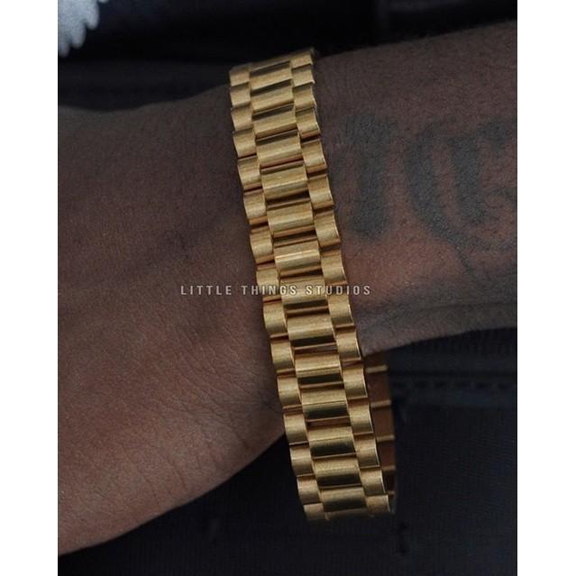 現貨 金 鈦鋼錶帶手鏈 錶鏈 手鍊 可調 手環 寬鏈-細節圖7