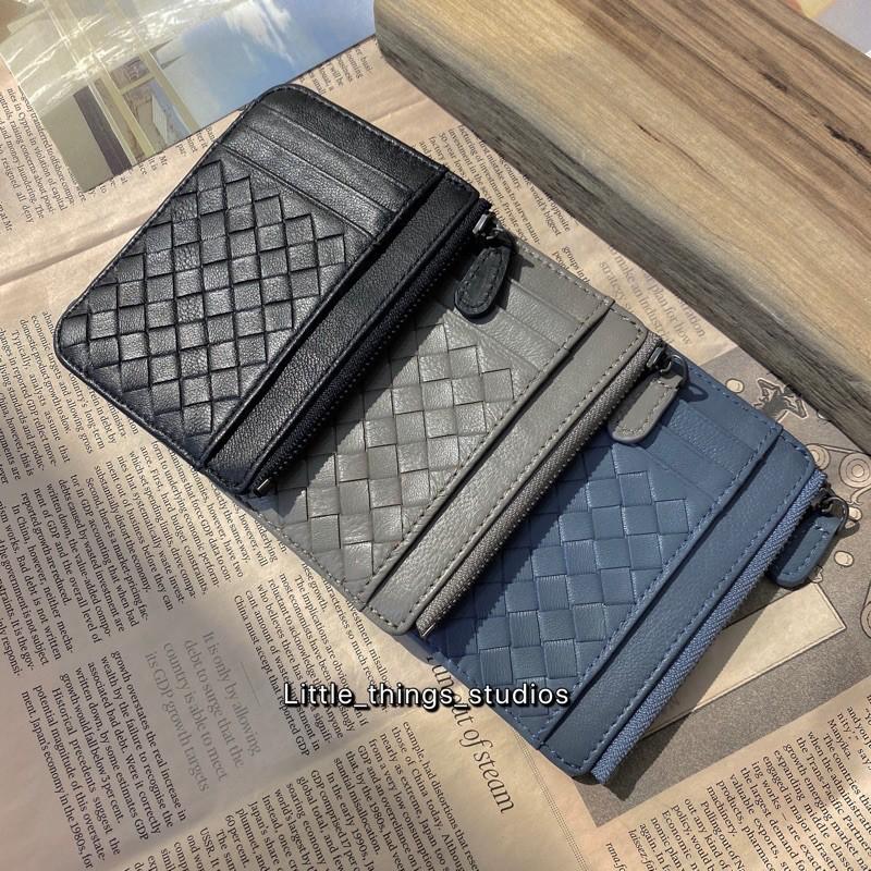 現貨 實拍 4色 小羊皮 小短夾 編織 卡夾 零錢包 真皮 男 女 小羊皮 BV-細節圖3