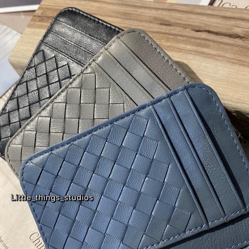 現貨 實拍 4色 小羊皮 小短夾 編織 卡夾 零錢包 真皮 男 女 小羊皮 BV-細節圖5