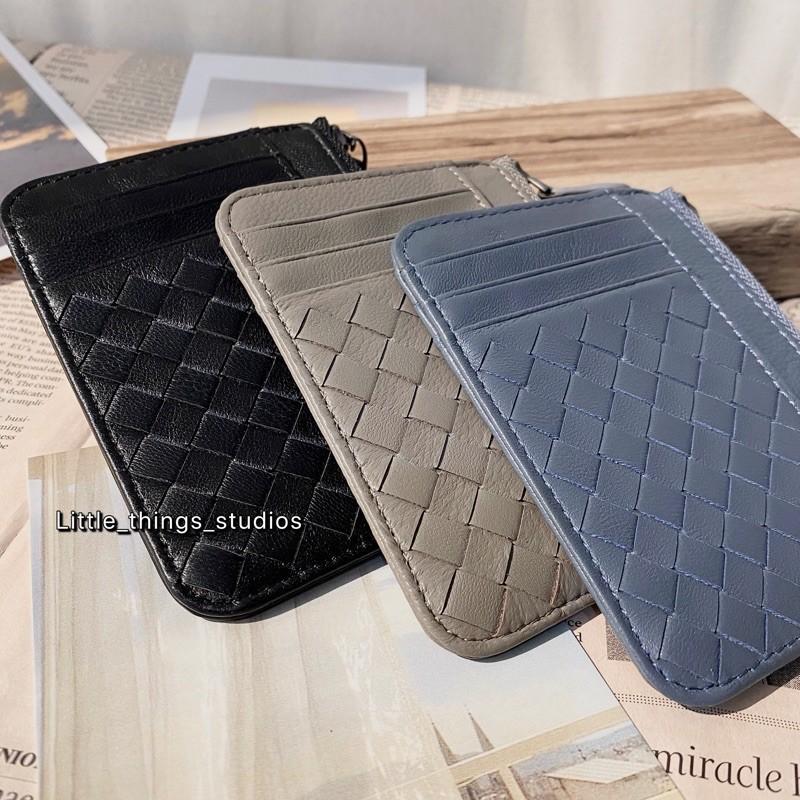 現貨 實拍 4色 小羊皮 小短夾 編織 卡夾 零錢包 真皮 男 女 小羊皮 BV-細節圖7